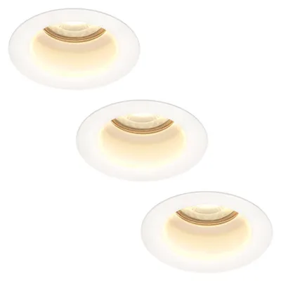 Image de HOFTRONIC - Spot LED encastrable Mari 4W 345lm GU10 2700K IP65 Blanc 3 pièces