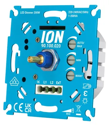 Obrázek produktu pro LED stmívač 0,3–200 W vestavný 230 V fázový