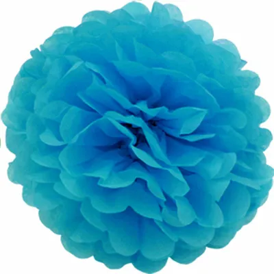 türkis Papier Pompons