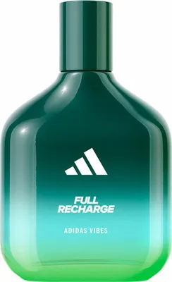 A bottle of Adidas Vibes Full Recharge eau de parfum.