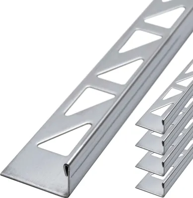 Produktbild von Dalsys 5x Fliesenschiene 2,5m x 8mm Fliesenprofil Edelstahl L-Profil Poliert Fliesenprofil
