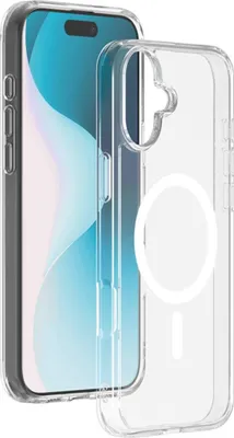 Image de Coque MagSafe pour iPhone 16 Plus Hybride Transparente Bigben