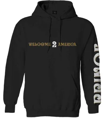 Productafbeelding van Prince Welcome 2 America (druk op voorkant en mouwen) Zwarte hoodie (Mikina)