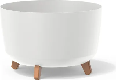 Image de nabbi Jardinière en plastique sur pieds DGRL400 39 cm - blanc