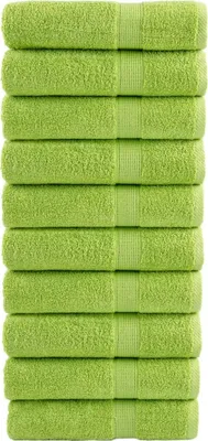 Produktbild von Premium Badetücher SOLUND 10 Stk. Apfelgrün 100x150 cm 600 g/m²
