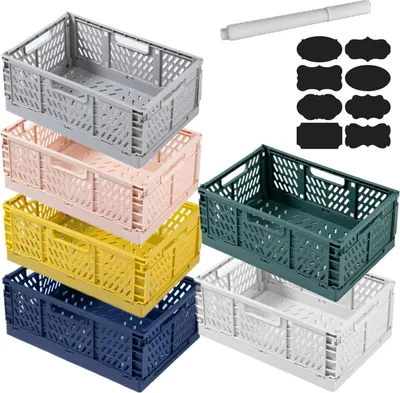 Obrázok produktu pre Úložné boxy 6 ks 25x17x10 cm, stohovateľné, pre kúpeľňu