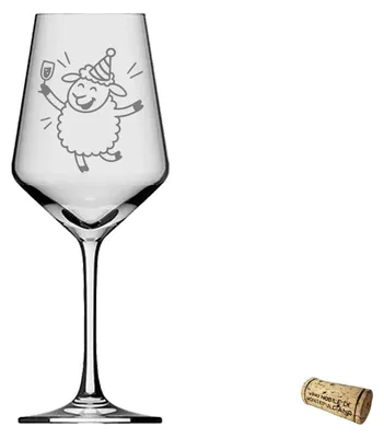 Produktbild von Weinglas Gravur Puppa Schaf 350ml spülmaschinenfest für stilvolle Momente