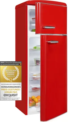 Produktbild von Exquisit Retrokühlschrank RKGC270-45-H-160E rot | Standgerät | 206 l Volumen | rot