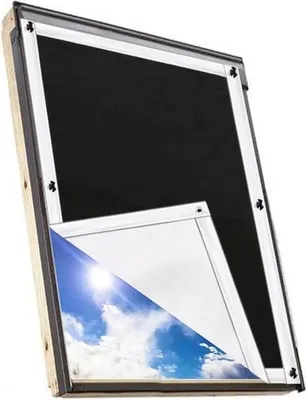 Image de Rideau occultant thermique pour fenêtre de toit - protection contre la chaleur - Velux Fenêtres - GGU GGL GPU GPL GHU GHL GTU GTL GXU GXL - Ventouses - 116 x 120 cm Protection solaire ventouse