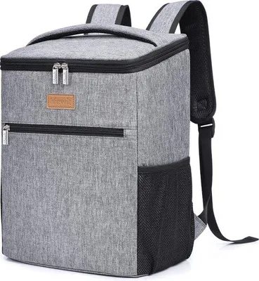 Produktbild von Famanu Kühltasche Picknicktasche Thermotasche für Lebensmitteltransport - Grau