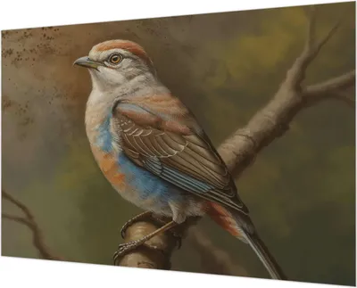 Produktbild von Wandtapete - Dekorative Tapete für Wohnzimmer - Tapetenfolie für Wanddekoration - 152x104 cm - Vogelporträt