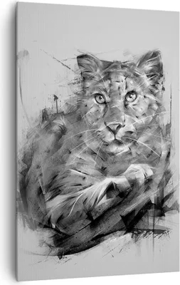 Produktbild von Bild auf Leinwand - Leinwandbild - Einteilig - Tier Abstraktion - 80x120cm - Wand Bild - Wanddeko - Wandbilder - Leinwanddruck - Wanddekoration - Leinwand bilder - Wandbild - PA80x120-3850