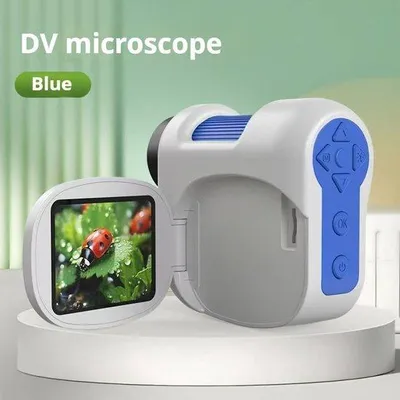 Obrázek produktu pro Ruční mikroskop pro děti, 1080p, mini digitální mikroskop na baterie se sadou příslušenství, lehký a vzdělávací dárek pro děti a žáky ve věku 4–6 a 8–12 let.