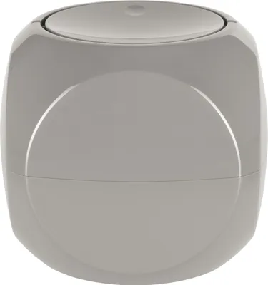 Image de Spirella Seau à cosmétiques 1 litre Poubelle à couvercle basculant Poubelle de table "Dice" Taupe