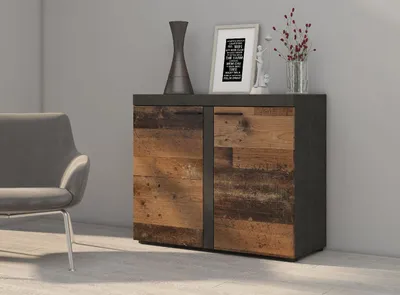Produktbild von Kommode RUMBA 2D mit 2 Türen 98x82x41 Wohnzimmer Sideboard Old Style/Matera