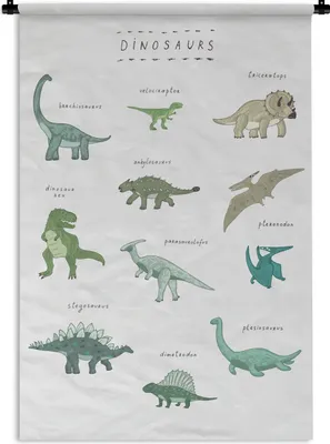 Produktbild von MuchoWow® Wandteppich Wandbehang Kinderzimmer - Farben - Dinosaurier - Junge - Mädchen - Kind 120x180 cm Tapisserie Dekoration Wandtuch - Schlafzimmer - Dekorationen für das Haus