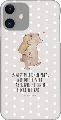 Produktbild von Mr. & Mrs. Panda Iphone 11 Handyhülle Papa Bär - Grau Pastell - Geschenk, Handy Schutzhülle, Bruder, Pro, Vatertag, Hülle, Vorbild, Geburtstag, Cover
