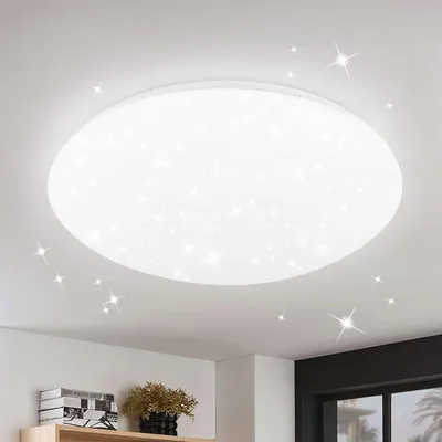 Zdjęcie produktu dla ZMH LED lampa sufitowa lampa sufitowa do sypialni 30cm gwiaździste niebo zimne białe 18W oświetlenie sufitowe IP44 okrągłe do kuchni dla dzieci