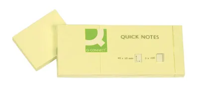 Obrázek produktu pro 3x Q-Connect® KF10500 samolepicí bločky žluté 40 x 50 mm