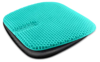 Produktbild von Orthopädisches Sitzkissen mit atmungsaktivem Gel, Steißbeinkissen aus Memory-Schaum zur Linderung von Rücken- und Hüftschmerzen, ergonomisches Keilkissen, Komfort (3 cm dick)