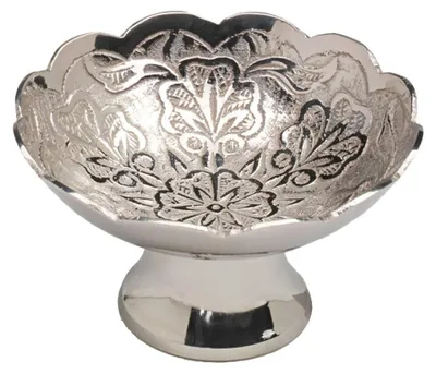 Räucherstäbchenhalter Messing 8 cm rund silber