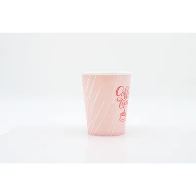 Produktbild von 2000x Kaffeebecher Coffee Time Papierbecher PE beschichtet 8 oz / 200ml Pink