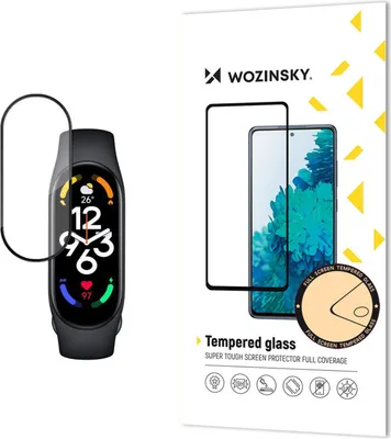 Image de Full Glue compatible avec le Xiaomi Mi Band 7 noir en verre trempé