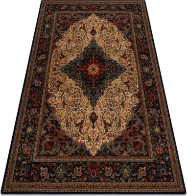 Produktbild von Wollteppich SUPERIOR PIENA Rosette Rubin rot 300x400 cm