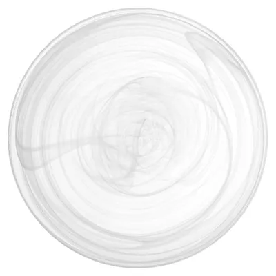 Obrázek produktu pro Sada 6 hlubokých skleněných talířů z alabastru – bílá barva, průměr 21 cm