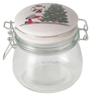 Obrázok produktu pre Sklenená nádoba s porcelánovým viečkom MONTI, 450 ml