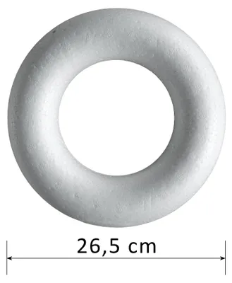 Produktbild von Styroporring weiß zum Basteln & Dekorieren – verschiedene Größen, Größe:26.5cm