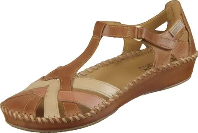 Produktbild von Pikolinos Damen Sandale Leder T-Steg Keilabsatz bequem P. Vallarta 655-0732C5, Größe:40 EU, Farbe:Braun