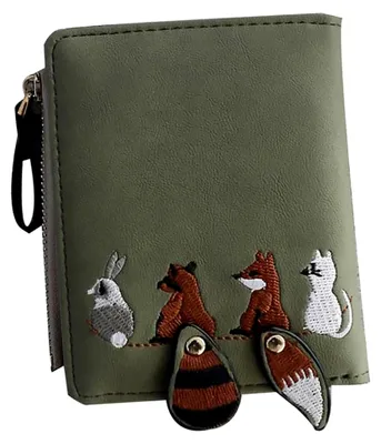 Imagen del producto de Billetera plegable para mujer con compartimento para monedas: cartera compacta fabricada con material resistente, ideal para el día a día y los viajes