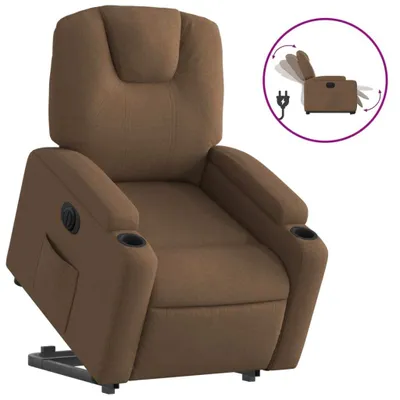 Produktbild von vidaXL Relaxsessel mit Aufstehhilfe Elektrisch Braun Stoff