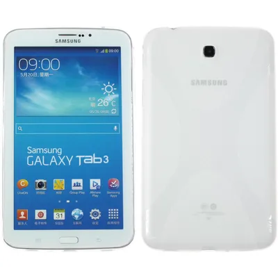 Produktbild von PhoneNatic Case kompatibel mit Samsung Galaxy Tab 3 7.0 - clear Silikon Hülle X-Style + 2 Schutzfolien