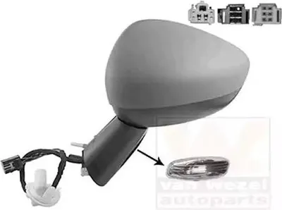 Immagine prodotto di VAN WEZEL 0954817 Specchietto retrovisore esterno sinistro per CITROËN C4 II (B7) Convesso Riscaldato con memoria Primerizzato