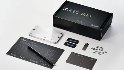 Obrázek produktu pro SecuX - XSEED Pro - nezničitelná ocelová deska pro ukládání kryptosemenic v peněžence Bitcoin - kompatibilní s hardwarovými peněženkami SecuX, Ledger, Trezor