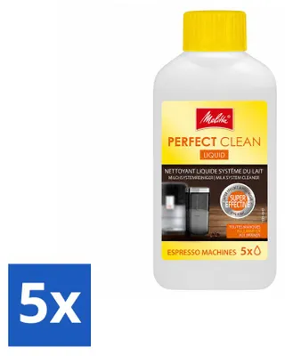 Produktbild von 5 x Melitta Perfect Clean Melksystemreiniger für Kaffeevollautomaten 250 ml - Vorteilspackung - 5 Stücke