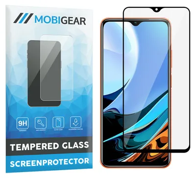 Produktbild von Mobigear Premium Displayschutzfolie für Xiaomi Redmi 9T, gehärtetes Glas, Panzerglasfolie - Kompatibel mit Hüllen - Schwarz