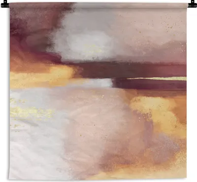 Obrázek produktu pro MuchoWow® Tapiserie Věšení na zeď Malba - abstraktní - pastel 180x180 Tapiserie dekorace Nástěnná šála