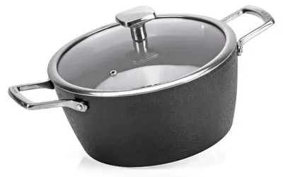 Produktbild von Moneta Armonia, Rund, Schwarz, Grau, Aluminium, Finegres, Edelstahl, Keramik, Gas, Halogen, Induktion, Versiegelte Platte