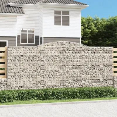 Immagine prodotto di vidaXL Gabbione ad arco alto 400x50x180/200 cm Ferro zincato