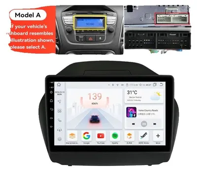 Image de Lecteur multimédia pour voiture, écran tactile, qualité audio supérieure, compatible avec les modèles Hyundai Tucson 2 et ix35 de 2011 à 2017, modèle S2-4G, 32 Go, 8 cœurs