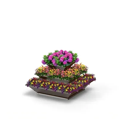Produktbild von Hochbeet "HighBeet Cleo" 3 Ebenen aus Cartenstahl