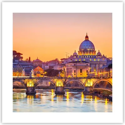 Produktbild von Poster - Poster ohne Rahmen - Rom Italien Basilika Geschichte - 40x40 cm - Wand Bild - Wanddeko - Wandbilder - Kunstposter - Wandposter - Bilder - Kunstdruck - Wandbild - P2XAC40x40-2704