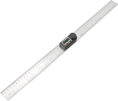 Produktbild von 2-in-1-Winkelmesser mit elektronischer Digitalanzeige 0-360° Holzlineal Multifunktions-Winkelmesser (300 mm)