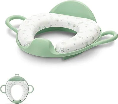 Produktbild von Lorelli Toilettensitz Rückenlehne Handgriff gepolstert, Spritzschutz, Kunststoff