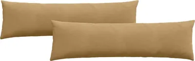 Zdjęcie produktu dla vidaXL Poduszka na sofę 2 sztuki brązowa 145 x 40 cm tkanina sztruksowa