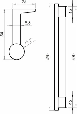 Produktbild von GRIFFWERK Griffstangenpaar LUCIA GST Edelstahl-Optik matt