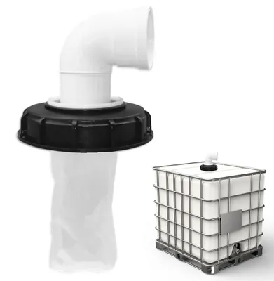 Imagen del producto de Filtro de agua IBC con tapa de nylon lavable, 165 mm, conexión DN 150, para depósito de agua de lluvia